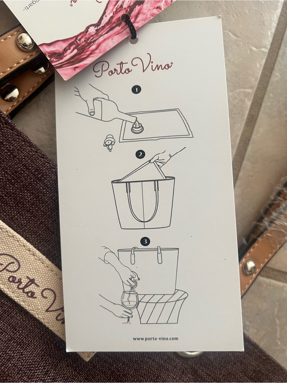 Porto Vino Wine Bag - NWT - Picture 4 of 13
